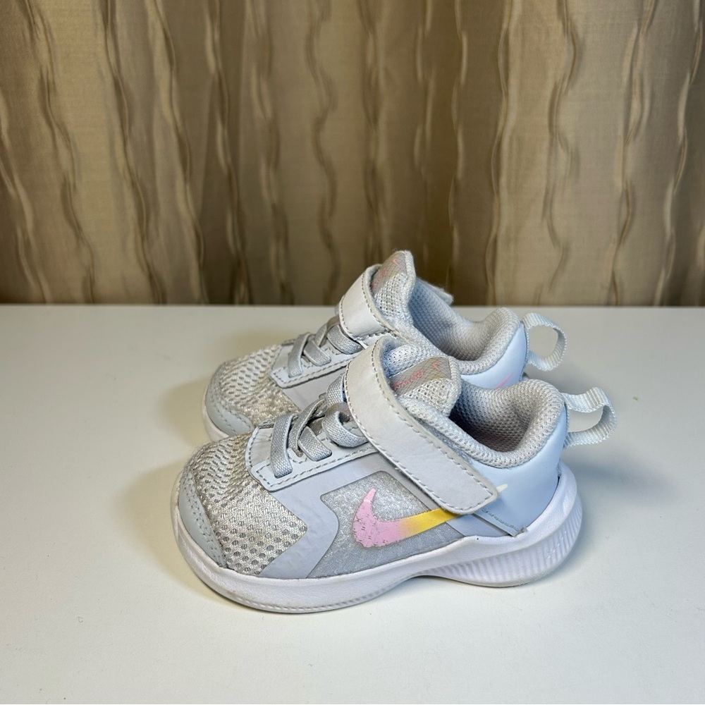 Nike Downshifter 11 SE TD Baby Size 4 C Sneakers Gray 'Football Grey Multi'